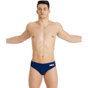 Arena Mens Team Solid Water Polo Swim Brief Water Sports Training Competition Bathing Suit(Navy/White)