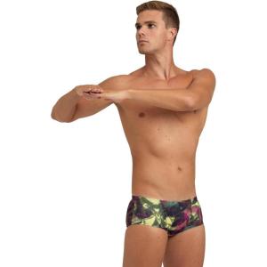 Arena Performance Men’s Hero Camo Low-Waist Swim Short Chlorine Resistant MaxLife Athletic Practice Swimsuit(Red Fandango/Multi)