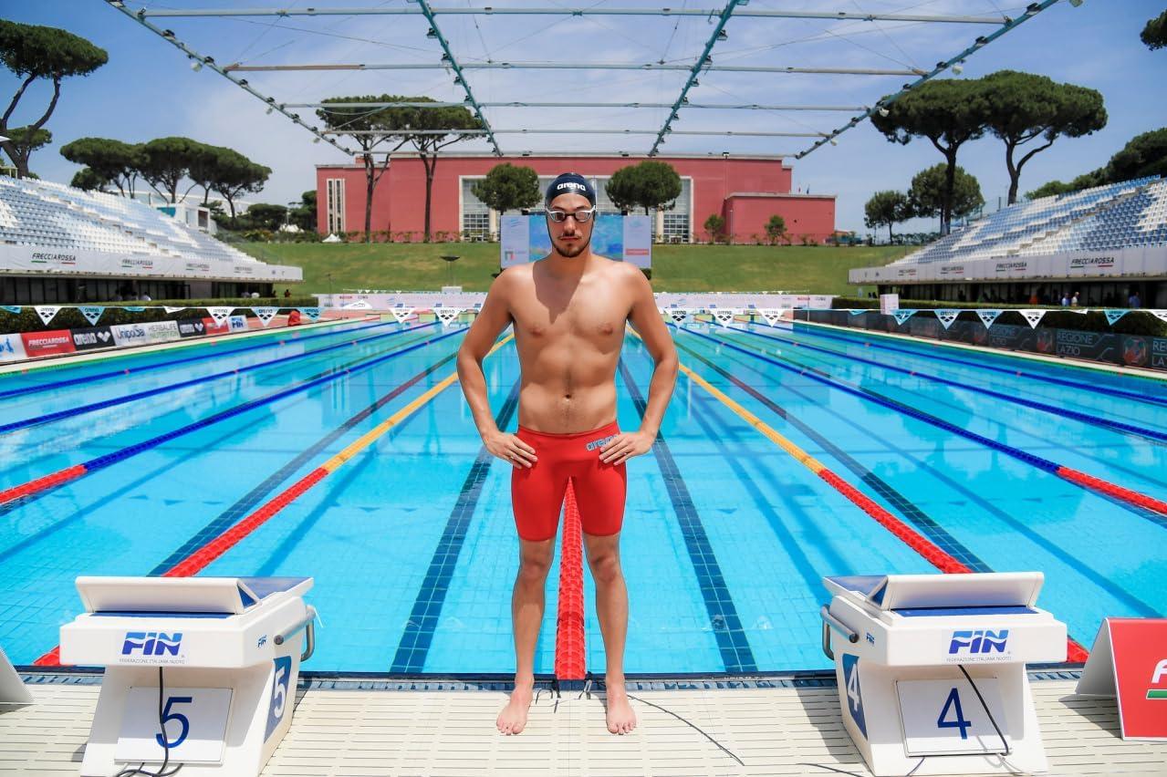 imageARENA Powerskin ST 20 Womens Open Back Racing Swimsuit Full Body Short Leg One Piece Athletic Competitive SuitElectric BlueDark GrayFluo Yellow