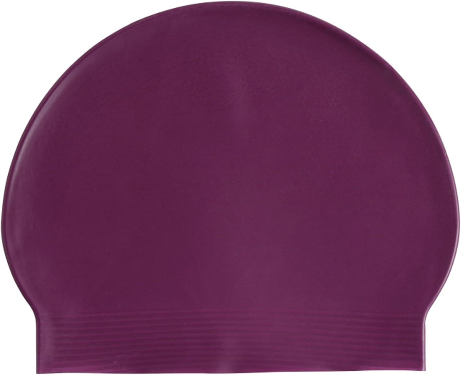 imageARENA Unisex Adult Ultra Soft Latex Swim Cap Training and Fitness Swimming Great for Long Hair Reinforced Edge One SizeDark Raspberry