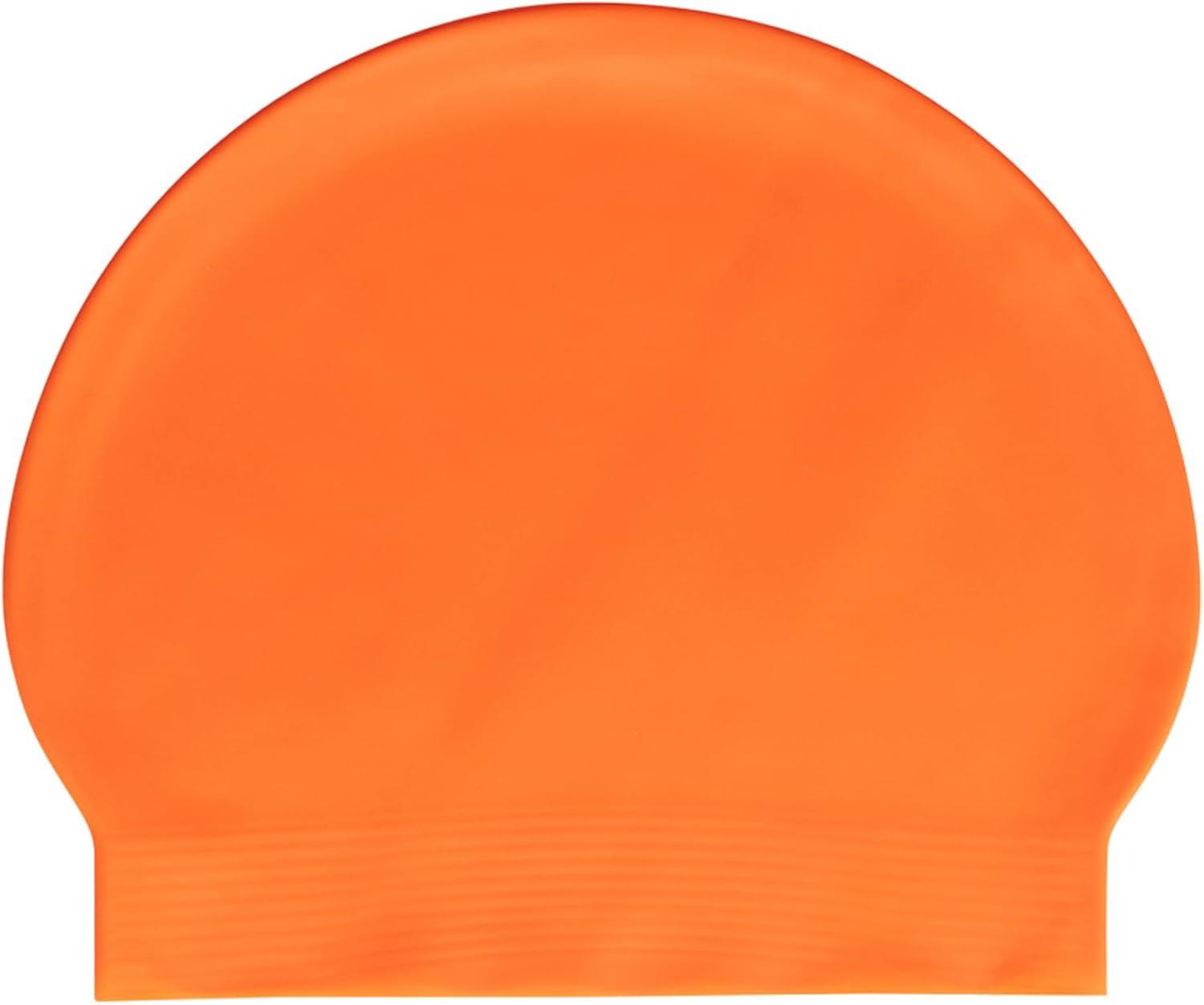 imageARENA Unisex Adult Ultra Soft Latex Swim Cap Training and Fitness Swimming Great for Long Hair Reinforced Edge One SizeOrange
