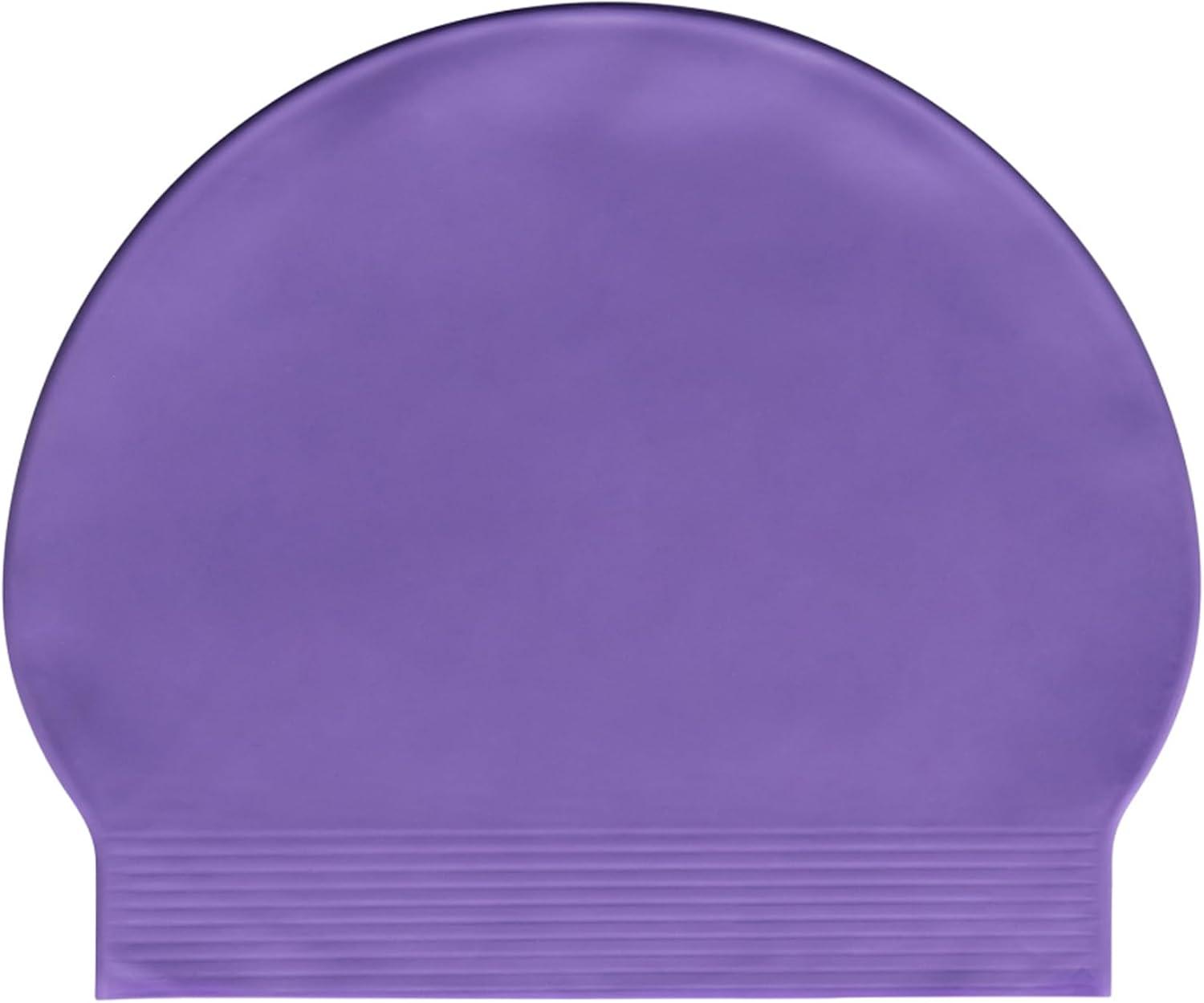 imageARENA Unisex Adult Ultra Soft Latex Swim Cap Training and Fitness Swimming Great for Long Hair Reinforced Edge One SizeViolet