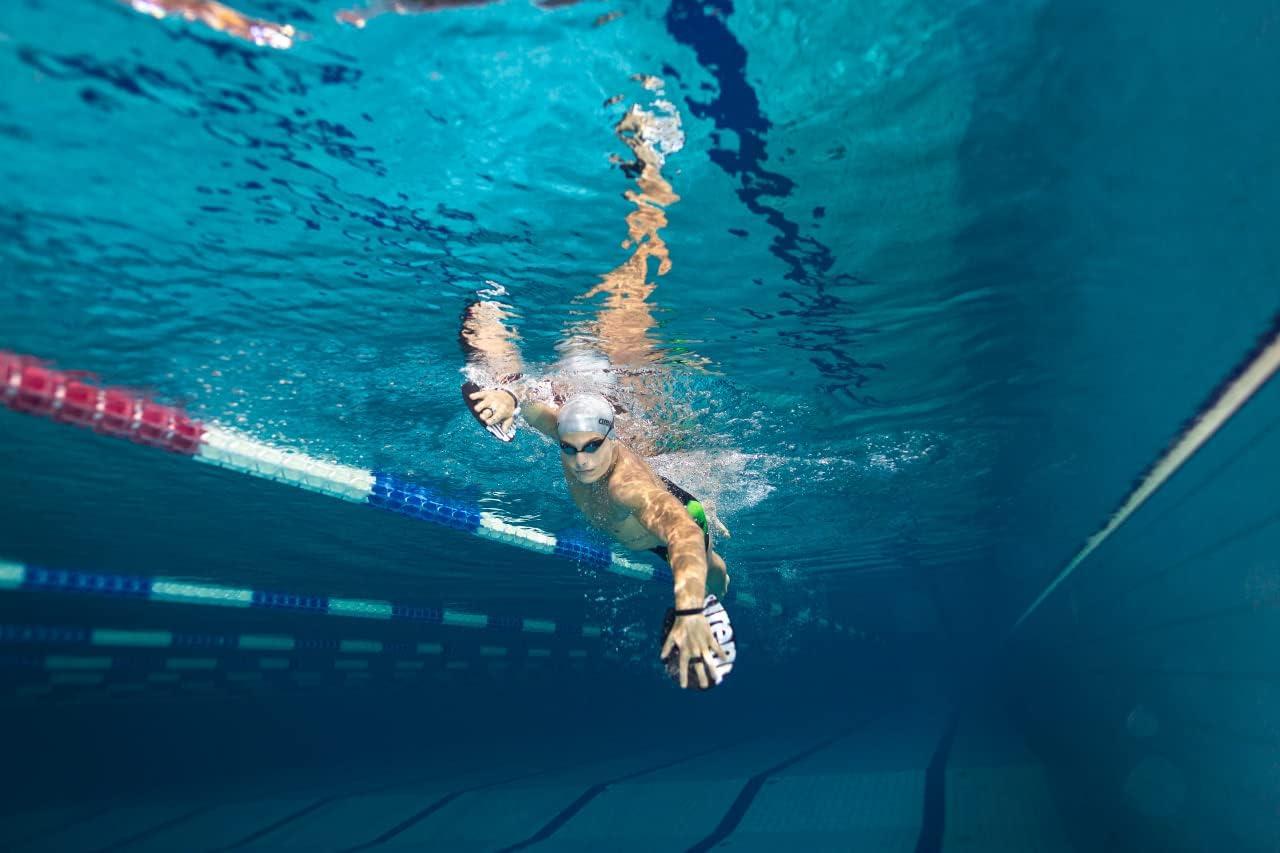 imageArena Unisex Elite Hand Paddle 2 for Lap Swimming and Technique Training Swim Equipment for Men and Women 4 SizesSage GreenArctic Lime