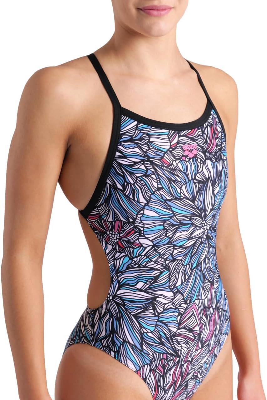 imageArena Womens Arena Performance Womens Dahlia X Cross Back Training Swimsuit Ladies Bathing SuitMulti BlackBlack