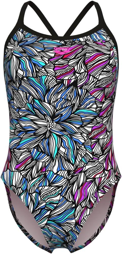 imageArena Womens Arena Performance Womens Dahlia X Cross Back Training Swimsuit Ladies Bathing SuitMulti BlackBlack