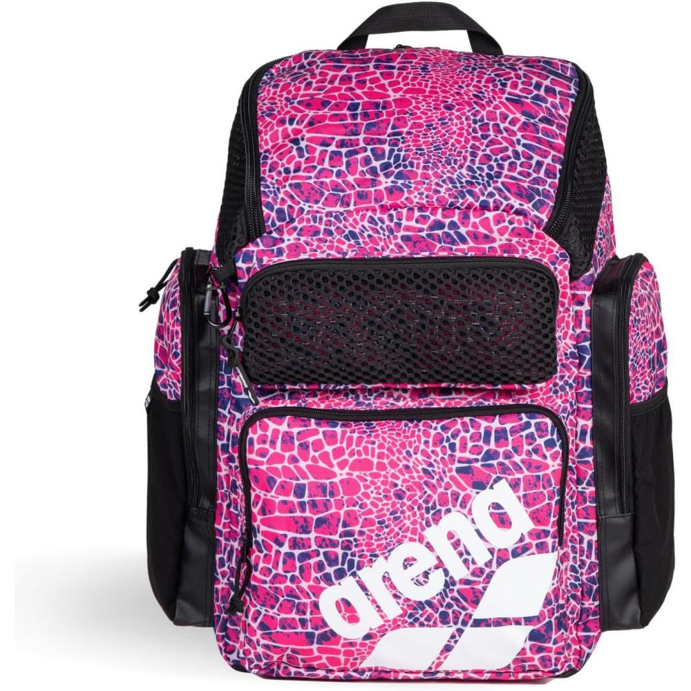 imageARENA One Go Backpack 45 Liters Swimmer Athlete Daypack Large Size Equipment Swim BagSnakeskin Print Pink