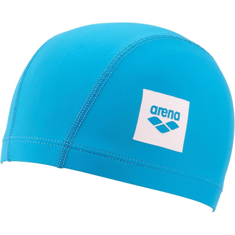 imageArena Arena Junior Unix II Kids Fabric Swim Cap for Boys and Girls Ages 6 to 12Light Blue