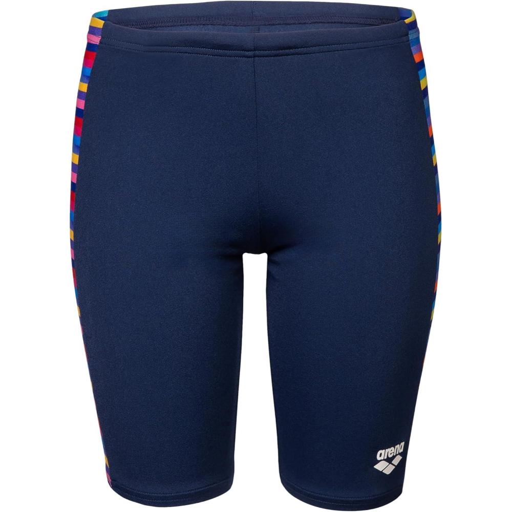 imageArena Boys Arena Boys Performance Racing Stripe Competitive Athletic Swim JammersNavyNavy Multi