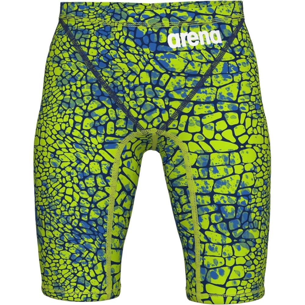 imageArena Boys Junior Racing Jammer Powerskin St Next Knee Length Tech Suit Competitive SwimsuitSnakeskin Green