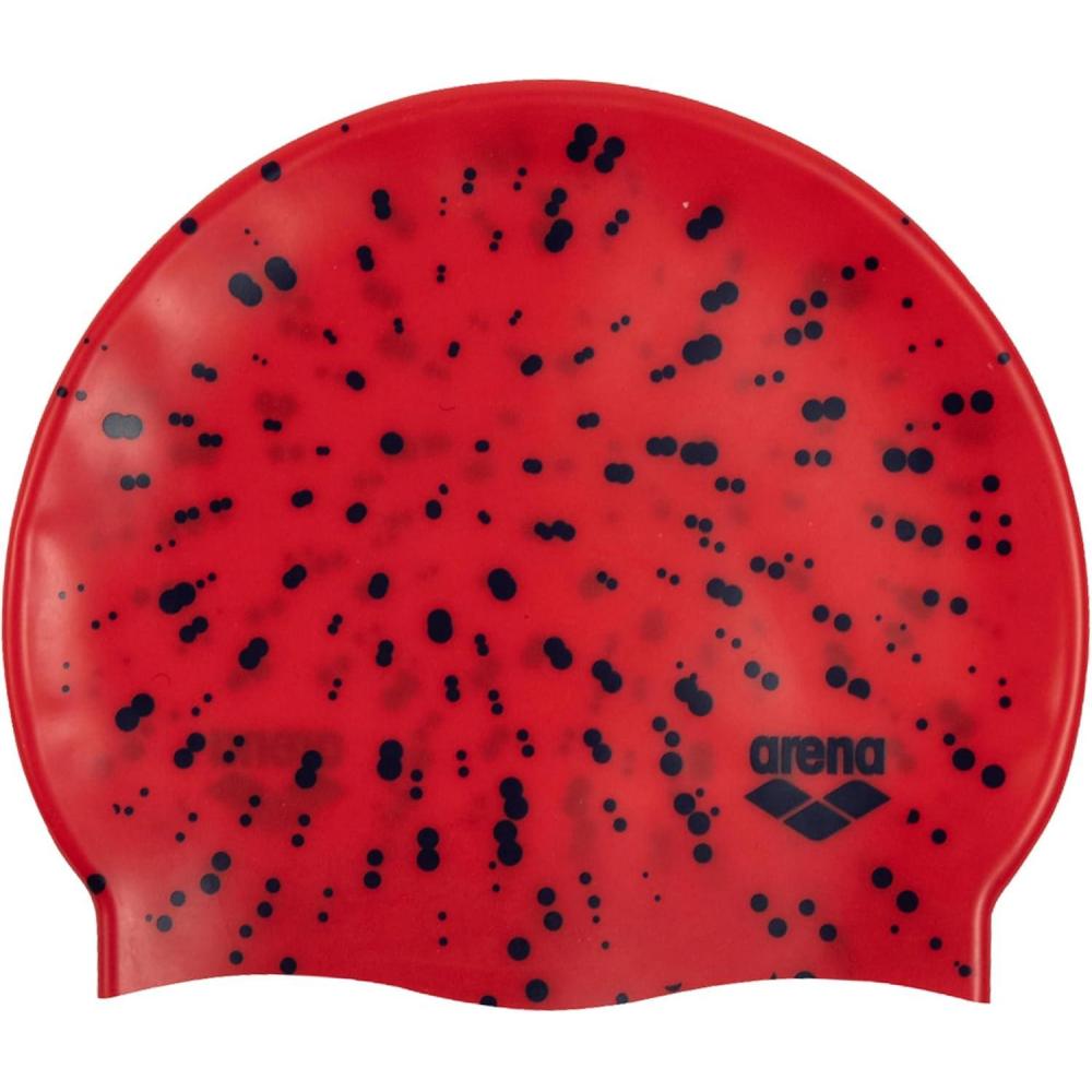 imageArena Classic Junior Silicone Unisex Swim Cap for Girls and Boys Comfortable Durable Kids Pool Bathing Cap One SizeDots