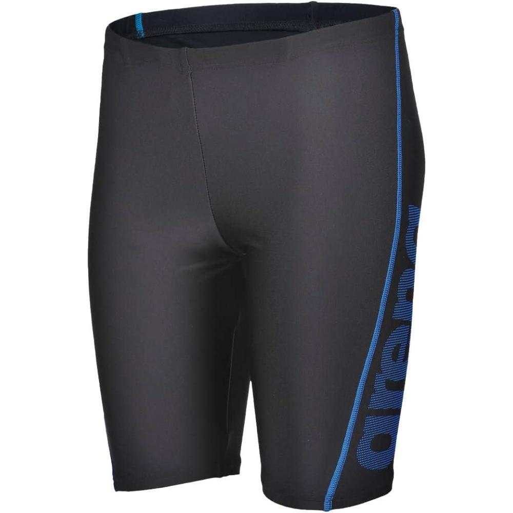 imageArena Feel Boys Logo R Swim Jammer KneeLength Swim Trunks Waterfeel Fabric Comfortable Stretchy Suit Pool or BeachBlackPix Blue