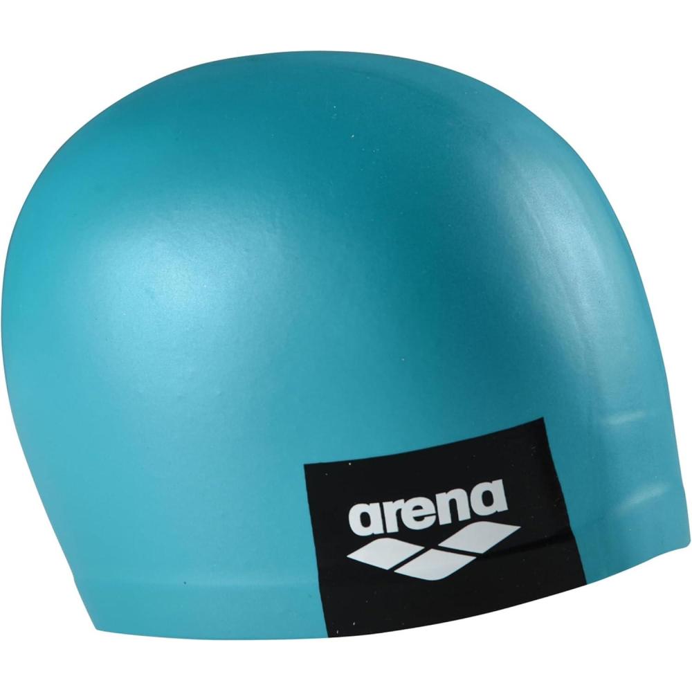 imageArena Unisex Adult Logo Molded Silicone Training Swim Cap for Intensive Training Reduced Drag Tight Comfortable Fit One SizeMint