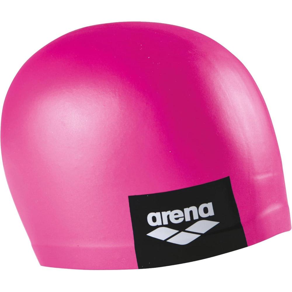 imageArena Unisex Adult Logo Molded Silicone Training Swim Cap for Intensive Training Reduced Drag Tight Comfortable Fit One SizePink
