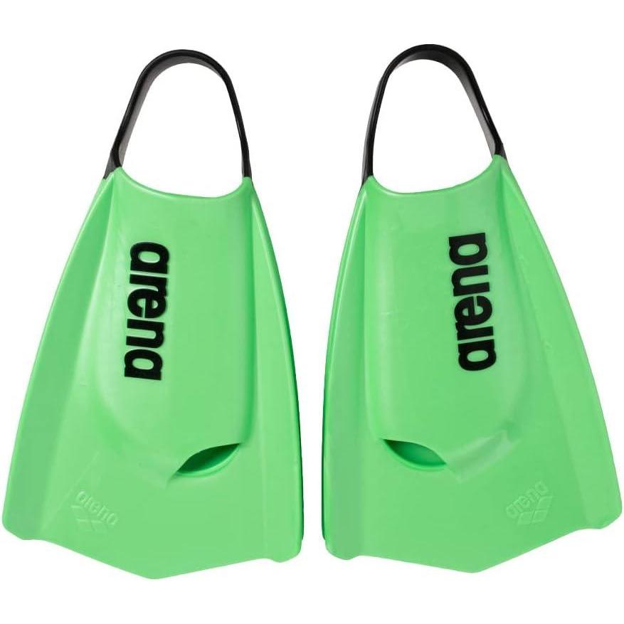 imageArena Unisex Adult Powerfin Pro II Swim Training Fins Men and Women Silicone Short Blade Flippers LeftRight Customized Sizes 45135Lime
