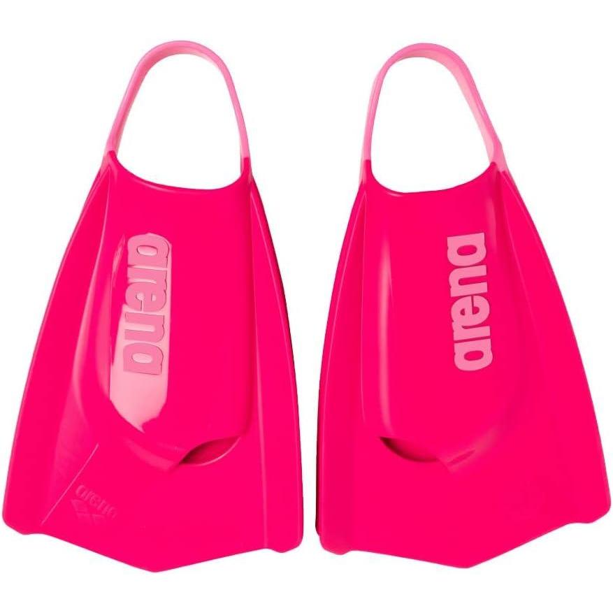 imageArena Unisex Adult Powerfin Pro II Swim Training Fins Men and Women Silicone Short Blade Flippers LeftRight Customized Sizes 45135Pink