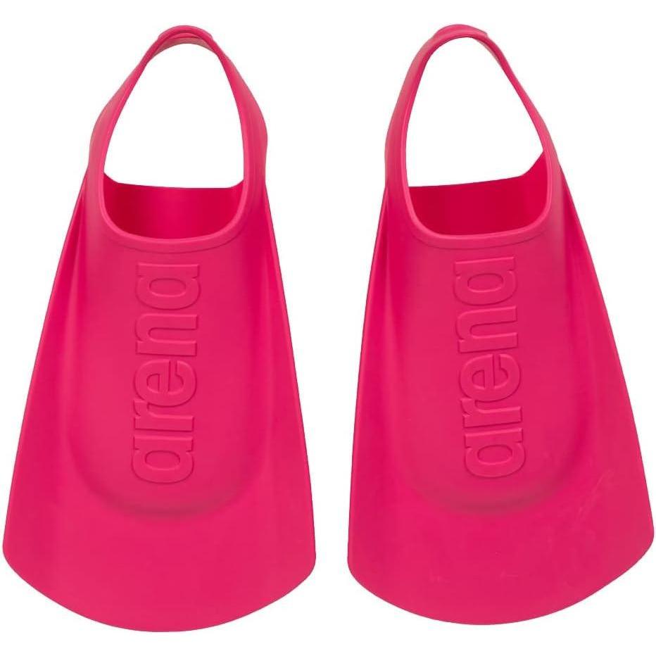 imageArena Unisex Kids Junior Swim Training Fins for Lap Swimming Open Heel and Hydrodynamic SlitsPink