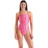 imageArena Womens Performance Breast Cancer Collection Ripple Light Drop Back SwimsuitMulti PinkShocking Pink