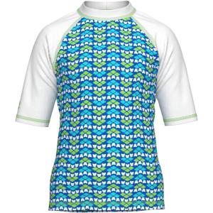 ARENA Friends Unisex Kids Sun Protection Shirt Short Sleeves Soft Swim Tee UV Sun Protection UPF 40+ for Pool Beach Swimming(Multi Green/White)