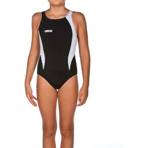 ARENA Girls Directus One Piece Swim Suit(Black/Asphalt/White)