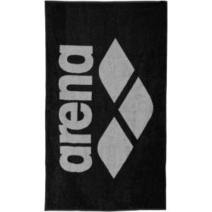 ARENA Soft Cotton Pool Beach Swim Towel, Packable Large 100% Terry Cotton Sports Gym Towel, 59 x 35 Inches, Black/Gray