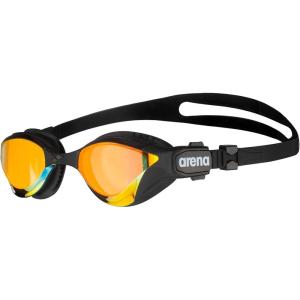 ARENA Unisex Adult Cobra Tri Swimming Goggles for Triathlon and Fitness Swipe Anti-Fog Wide Vision Mirror Lens(Yellow/Copper/Black)