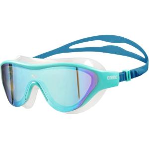 ARENA Unisex Adult The One Swim Mask Fitness Swimming Goggles Men and Women Large Fit Polycarbonate Mirror/Non-Mirror Lens(Blue/Blue Cosmo/Water)