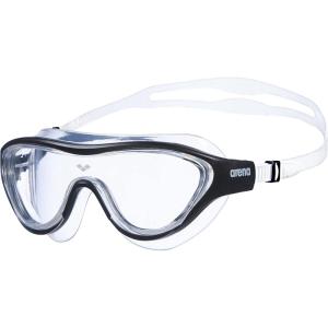 ARENA Unisex Adult The One Swim Mask Fitness Swimming Goggles Men and Women Large Fit Polycarbonate Mirror/Non-Mirror Lens(Clear/Black)