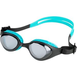 ARENA Unisex Kids Junior Air Mirror Swim Goggles for Swimming Ages 6 to 12 Air Seals Anti-Fog Coated Lens Adjustable Strap(Smoke/Black)