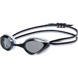 ARENA Unisex Kids Junior Python Swim Racing Goggles Ages 6 to 12 Young Competitive Swimmers(Smoke/Black/White)