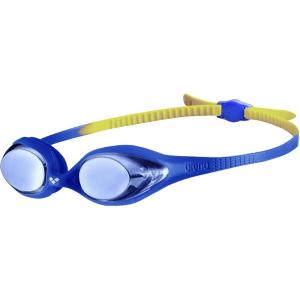 ARENA Unisex Youth Spider Junior Swim Goggles Girls and Boys Ages 6 to 12 Fogless Lenses Easy to Adjust Strap No Leak(Blue/Blue/Yellow)