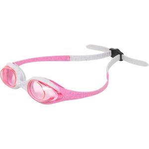 ARENA Unisex Youth Spider Junior Swim Goggles Girls and Boys Ages 6 to 12 Fogless Lenses Easy to Adjust Strap No Leak(Pink/Gray/Pink Recycled)