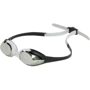 ARENA Unisex Youth Spider Junior Swim Goggles Girls and Boys Ages 6 to 12 Fogless Lenses Easy to Adjust Strap No Leak(Silver/Gray/Black Recycled)
