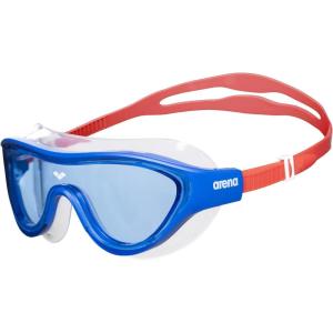 ARENA Unisex Youth The One Junior Swim Mask Goggles for Boys and Girls Ages 6 to 12 Large Fit Polycarbonate Lens(Blue/Red)