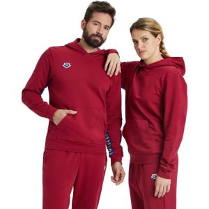 ARENA unisex-adult Unisex Icons Solid Hooded Sweatshirt(Burgundy-neon Blue-butter)