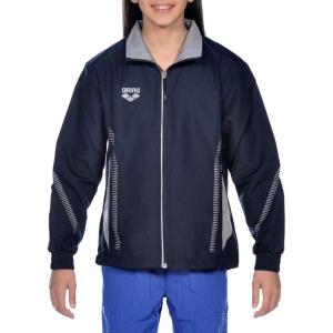 ARENA unisex-child Team Line Warm Up Full Zip Jacket Lightweight Athletic Training Competitive(Navy Blue/Gray)