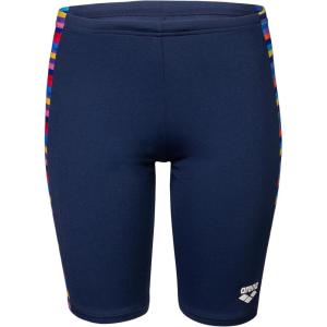 Arena Boys Arena Boy’s Performance Racing Stripe Competitive Athletic Swim Jammers(Navy/Navy Multi)