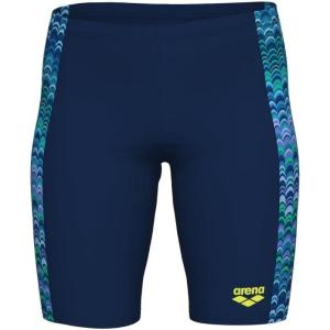 Arena Boys Arena Performance Boys’ Ondulation Swim Jammer Youth Knee-Length Training Swimsuit(Navy/Multi Navy)