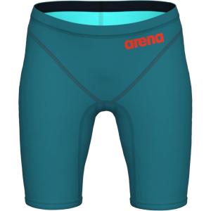 Arena Boys Junior Powerskin Impulso Swim Racing Jammer Competition Tech Suit Competitive Swimsuit(Biscay Bay/Cherry)