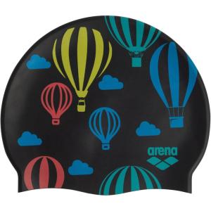 Arena Classic Junior Silicone Unisex Swim Cap for Girls and Boys Comfortable Durable Kids’ Pool Bathing Cap, One Size(Air Balloons)