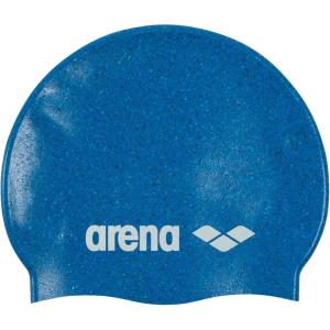 Arena Classic Junior Silicone Unisex Swim Cap for Girls and Boys Comfortable Durable Kids’ Pool Bathing Cap, One Size(Blue Multi Recycled)