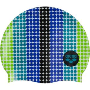 Arena Classic Junior Silicone Unisex Swim Cap for Girls and Boys Comfortable Durable Kids’ Pool Bathing Cap, One Size(Circle Stripe)