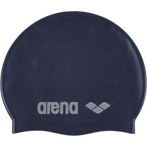 Arena Classic Junior Silicone Unisex Swim Cap for Girls and Boys Comfortable Durable Kids’ Pool Bathing Cap, One Size(Denim/Silver)