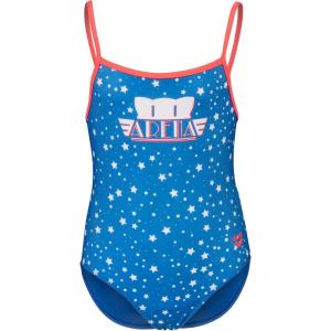 Arena Friends Girls’ Youth U Back US Swimsuit Comfortable One Piece Kids Suit Pool or Beach(Fluo Red/Multi)