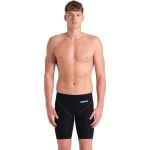 Arena Mens Powerskin Impulso Swim Racing Jammer Competition Tech Suit Competitive Swimsuit(Black Teal)