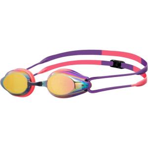 Arena Tracks Unisex Adult Essential Racing Swim Goggles Competitive Swimmers FINA-Approved Anti-Fog Mirror/Non-Mirror Lens(Copper/Plum/Bright Coral)