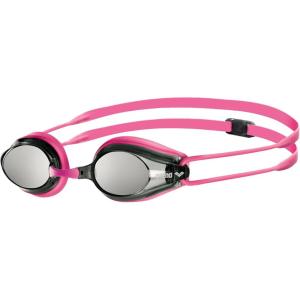 Arena Tracks Unisex Adult Essential Racing Swim Goggles Competitive Swimmers FINA-Approved Anti-Fog Mirror/Non-Mirror Lens(Fuchsia / Smoke / Fuchsia)
