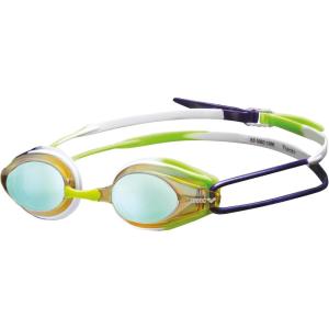 Arena Tracks Unisex Adult Essential Racing Swim Goggles Competitive Swimmers FINA-Approved Anti-Fog Mirror/Non-Mirror Lens(Yellow / Purple / Green)