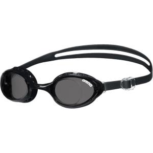 Arena Unisex Adult Air-Soft Anti-Fog Swim Goggles Men and Women Light Comfortable Design Cushioned Seals Non Mirror Lens(Smoked / Black)
