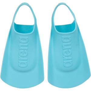 Arena Unisex Kids Junior Swim Training Fins for Lap Swimming, Open Heel and Hydrodynamic Slits(Sky)