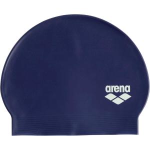 Arena Unisex Soft Latex II Swim Cap Women and Men Fitness Swimmers Intensive Training Durable Soft Elastic Bathing Flat Cap(Navy/White)